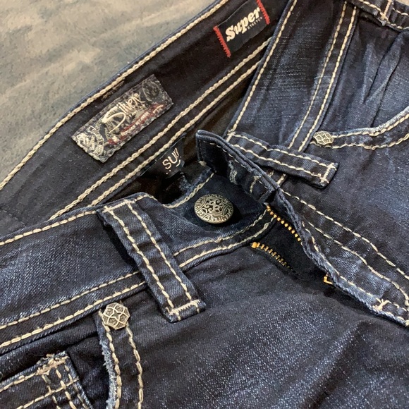 Silver Suki Dark Blue Jeans Size 27 - Picture 3 of 6